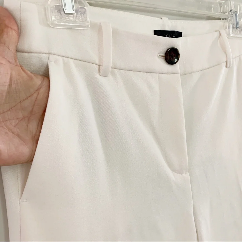 J. Crew Cream Cropped Ankle Pants